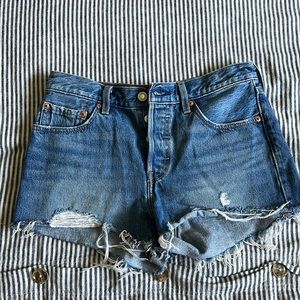 Levi’s medium wash denim shorts